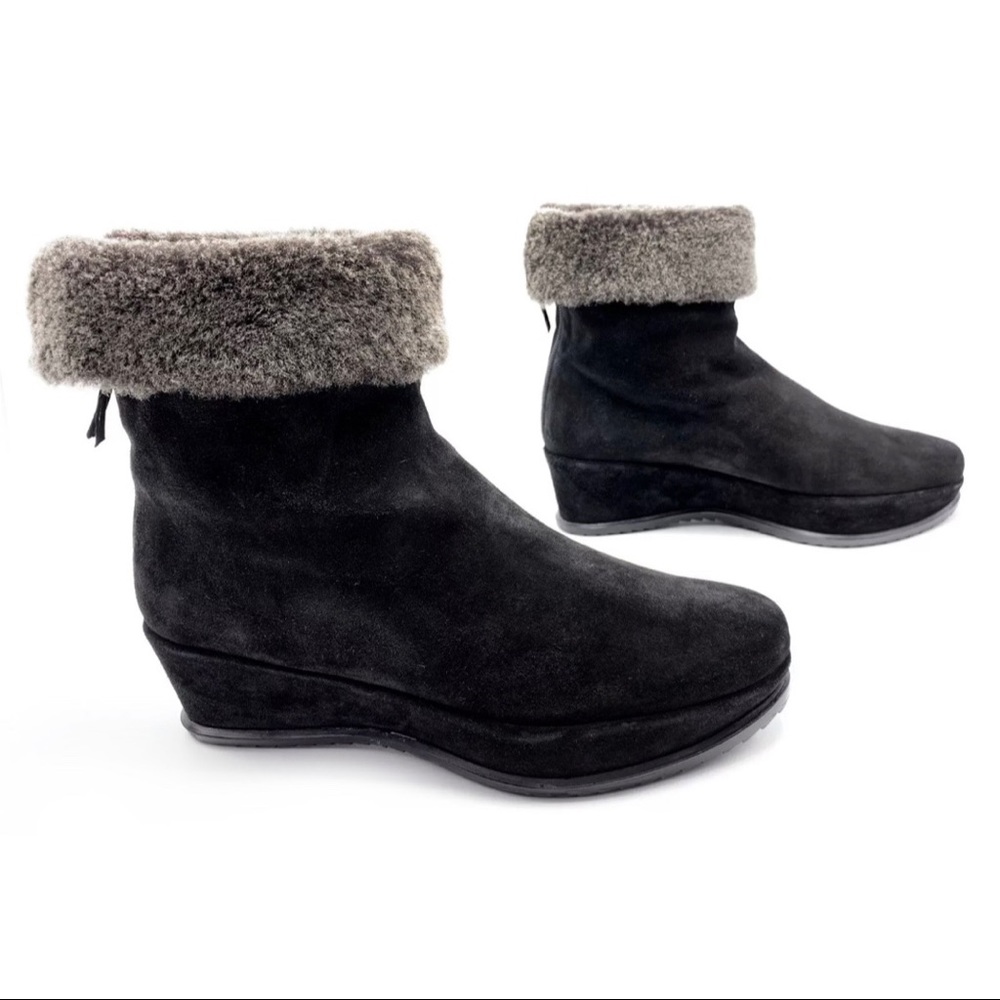 Stuart Weitzman Platform Wedge Ankle Bootie Sz 6.5 - image 5